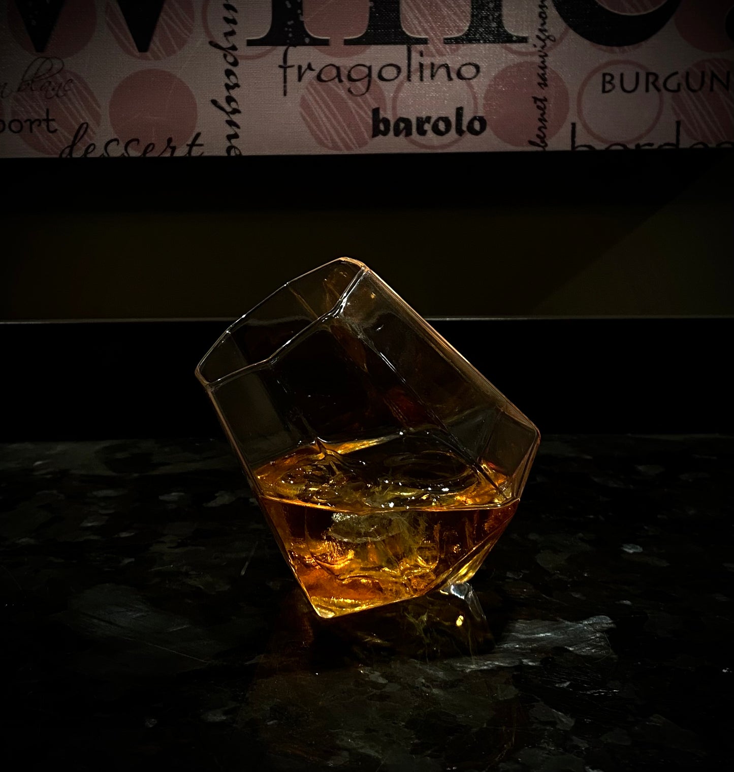 Tilted Whiskey Sifter Glass