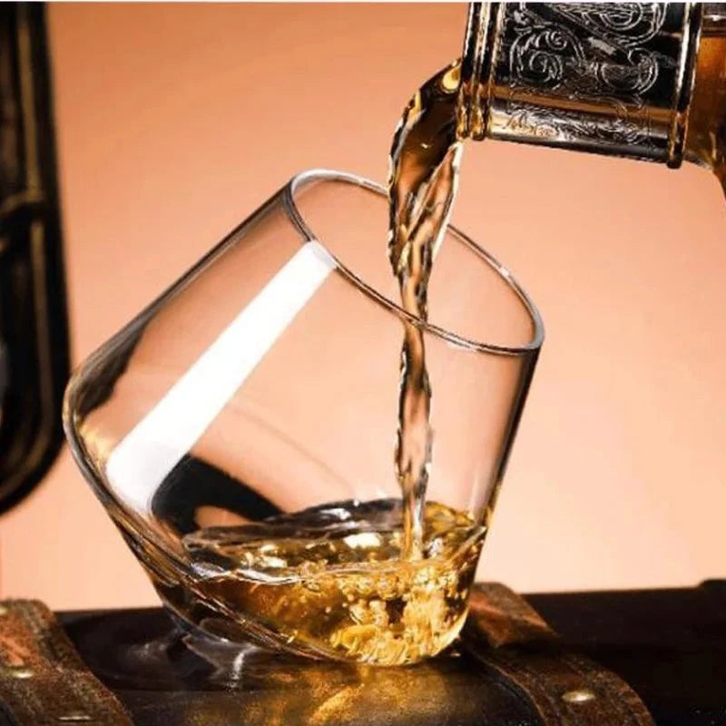 Tilted Whiskey Sifter Glass