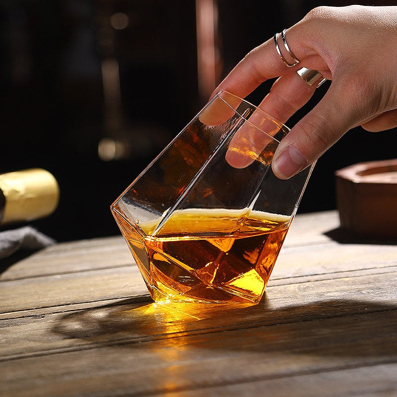 Tilted Whiskey Sifter Glass