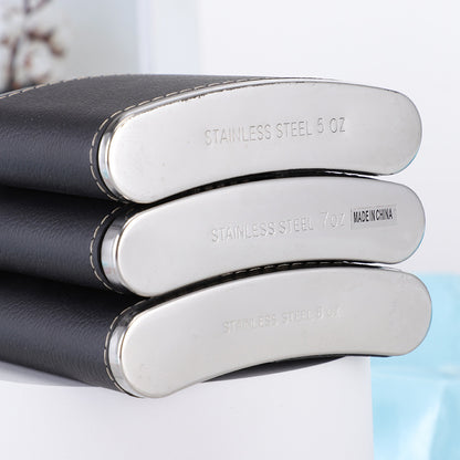 Black Leather Flask