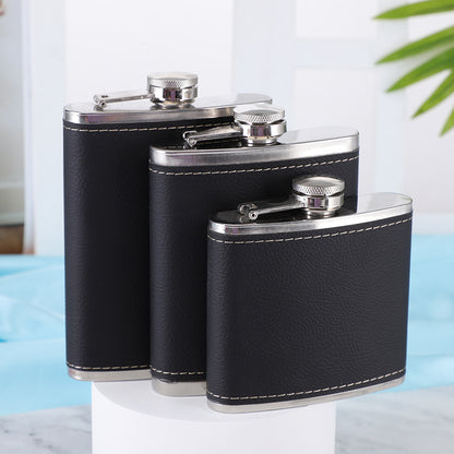 Black Leather Flask