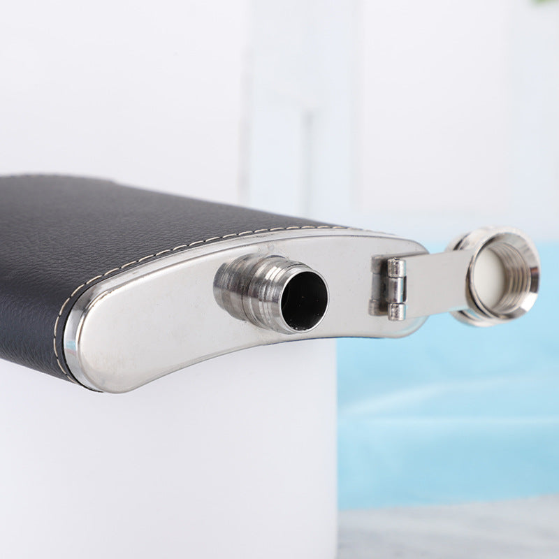 Black Leather Flask