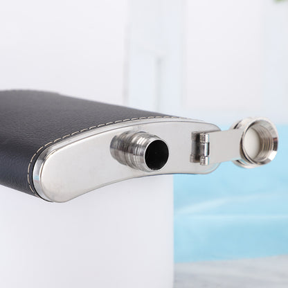 Black Leather Flask