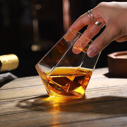 Tilted Whiskey Sifter Glass
